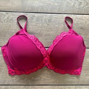 Natori Feathers 36DD (36E) Magenta Purple Like New